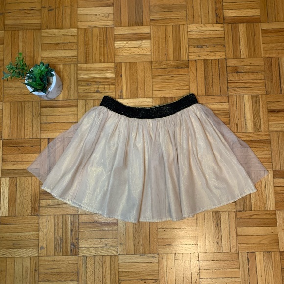 Super Cute Gold Sparkly Girls Dance Skirt Joe - Picture 1 of 6